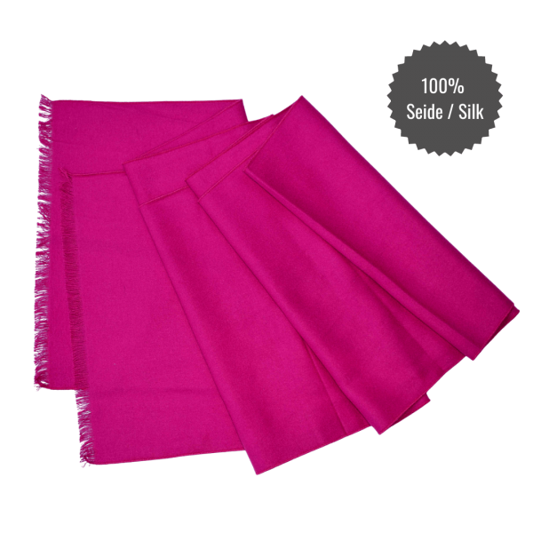 Seidenflanell Schal Pink